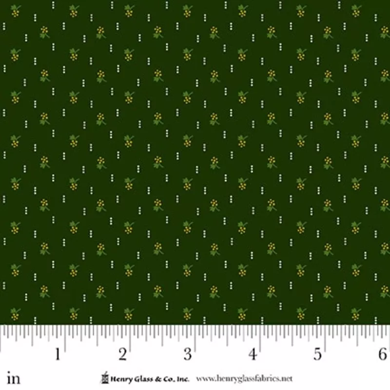 *PRE-ORDER* Lucky Charm | Dark Green Ditsy Flower 2209-66