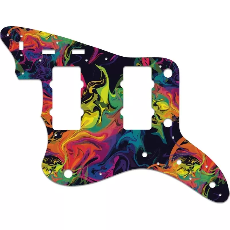 WD Custom Pickguard For Left Hand Fender Made In Japan 1966-1968 Reissue Jazzmaster #04 White/Black/White